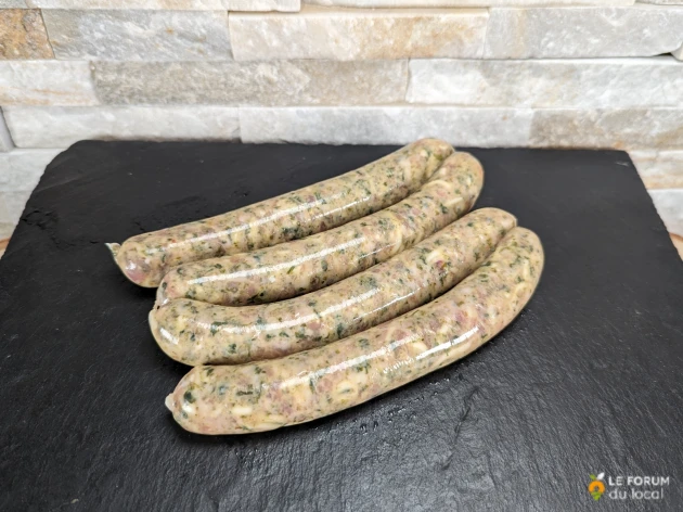Saucisse de volaille à griller épinard & comté - 4 pièces