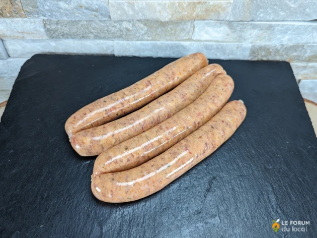 Saucisse de volaille à griller tomate & mozzarella - 4 pièces