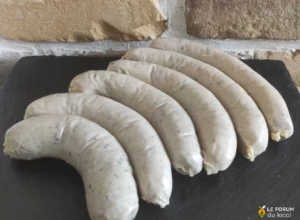 Saucisses paysannes de veau & porc à l'ail des ours - 6 pièces