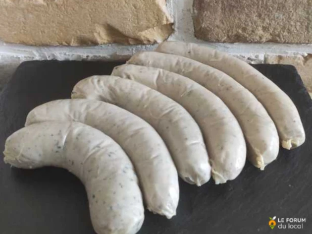 Saucisses paysannes de veau & porc à l'ail des ours - 6 pièces