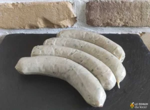 Saucisses savoureuses de veau & porc au fromage - 4 pièces