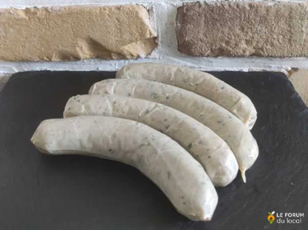 Saucisses savoureuses de veau & porc au fromage - 4 pièces