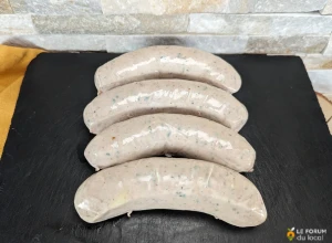 Saucisses blanches à la tomme - 4 pièces