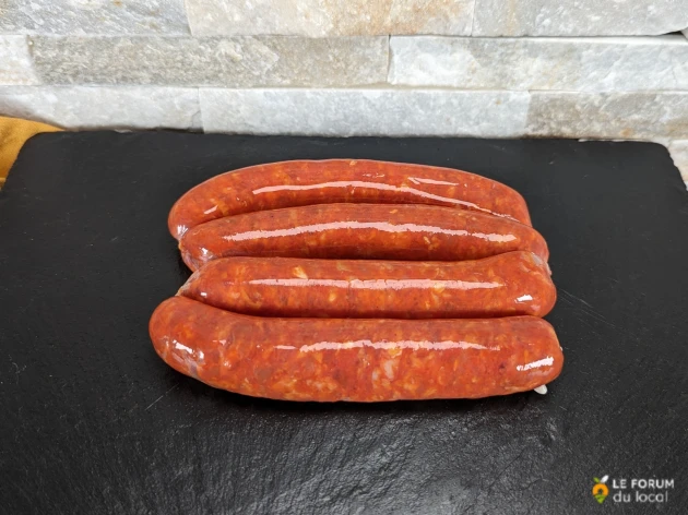 Saucisse de volaille à griller façon merguez - 4 pièces