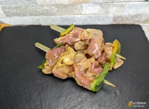 Brochette de poulet thym & citron - 2 pièces