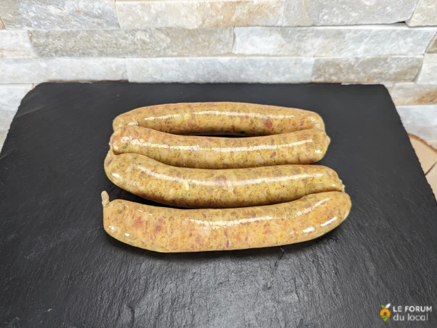 Saucisse de volaille à griller au curry - 4 pièces