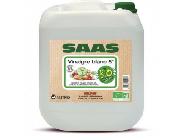 Vinaigre d'alcool blanc 6° bio - 5 litres