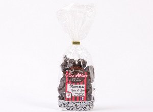 Macarons noix de coco nappés de chocolat noir artisanaux - 250 g