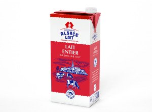 Lait UHT entier avec bouchon - 1 litre