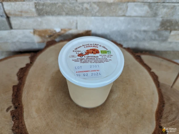 Crème dessert au lait de chèvre caramel bio - 125 g