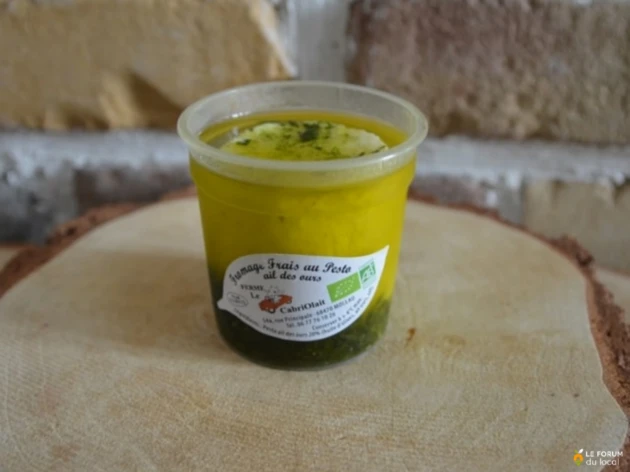 Fromage de chèvre frais au pesto ail des ours bio - 120 g