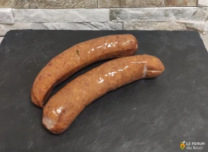 Saucisse de volaille fumée à cuire - 2 pièces