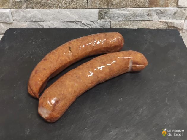 Saucisse de volaille fumée à cuire - 2 pièces