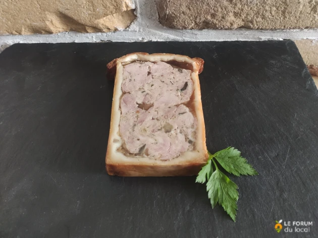 Pâté en croûte de volaille au naturel - Tranche