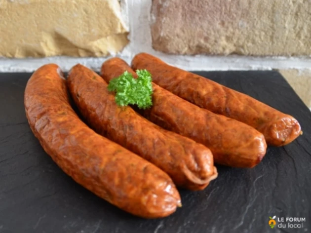 Saucisse de porc à cuire type Montbéliard - 4 pièces