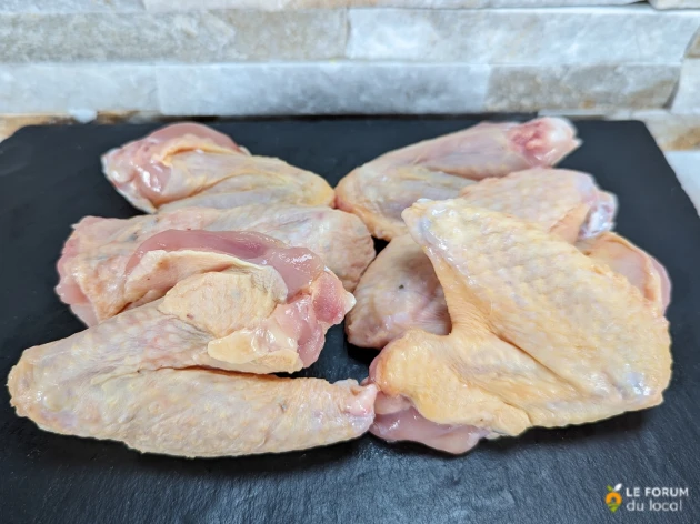 Ailes de poulet fermier bio - 6 pièces