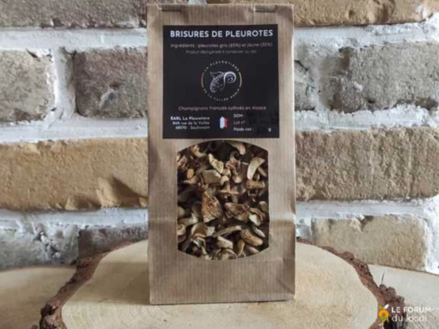 Brisures de pleurotes bio - 30 g