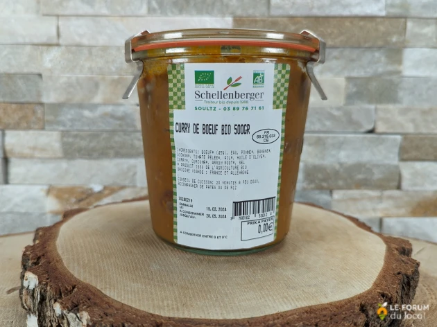 Curry de boeuf à l'indienne bio - 2 personnes