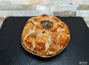 Tourte à la volaille champignons et légumes bio