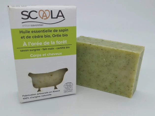 Savon surgras bio - A l'orée de la forêt - Sapin, cèdre, orties